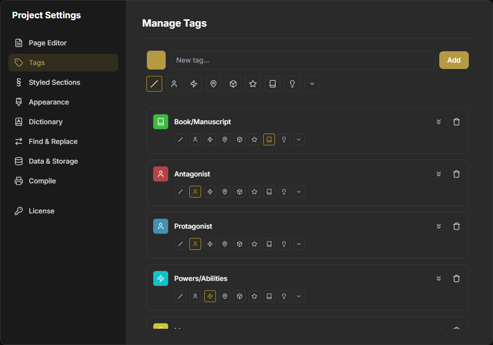 Novelative App Tagging System