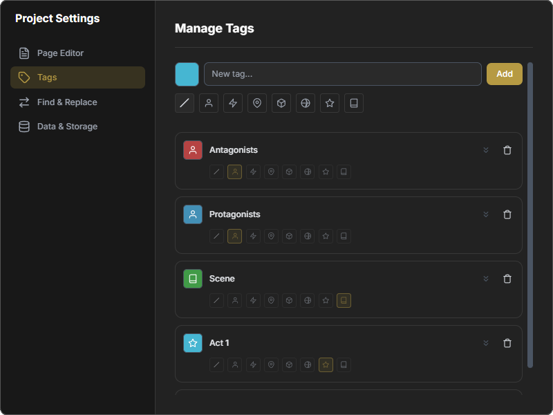Novelative App Tagging System